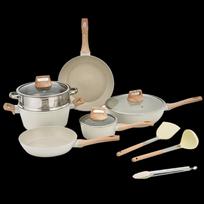 Lijia 12-Piece Maifan Stone Non-Stick Wok Set