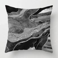 Abstraktaus Asmenybės Dizaino Juodo Marmuro Pagalvės Užvalkalas Namų Dekoras Mesti Pagalvės Užvalkalas Svetainės Sofos Dekoras, 45x45cm gray