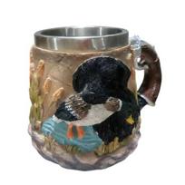 Labrador Dog Duck Hunting Coffee Mug Cool Hunter Stainless Steel Mug for Men Novelty Milk Tea Cup for Chocolate Tea Water Beer B black