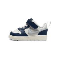 Nike Court Borough Low 2 Low top Toddler Shoes White Blue Infant And Toddler BQ5453-121 23.5