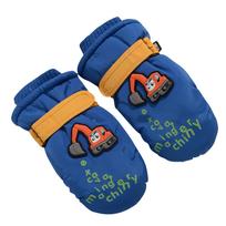 3-5Y Kids Ski Gloves Fleece Warm Snowboarding Mittens Skiing Gloves for Kids Winter Cycling Gloves Thick Warm Gloves mėlyna