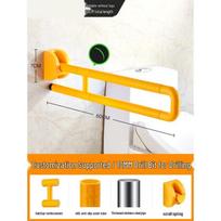 Langsaizebo Foldable Bathroom Safety Grab Bar geltona spalva