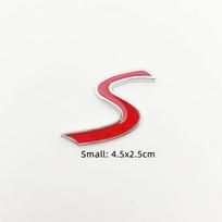 3D Metalinis ALL4 Coopers SD Ženklelis Lipdukas Automobilio Galinės Bagažinės Šoninio Sparno Emblema Lipdukas S 4.5cm*2.5cm raudona/sidabras