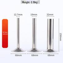 Stainless Steel Rib Tube Sausage Pig Intestine Casing Funnel 22# 32 cm Rib Tube
