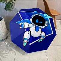 Space Adventure Astro Bot Umbrella - Automatic Open/Close, Compact 8-Rib Lightweight Umbrella Essential for outdoorPicnic Accessory Fan Gifts