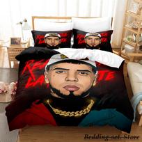 Anuel Aa Real Hasta La Bedding Set Single Twin Full Queen King Size Bed Set Aldult Kid Bedroom Duvetcover Sets Parure De Lit EU single(135x200cm) beige