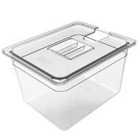 6L Sous Vide viryklės indas Maistinio plastiko medžiaga Storinimas Vakuuminis bakas Skaidrus Garso izoliacija Lėtaeigis virintuvas white