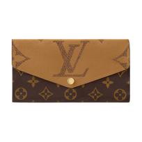 Louis Vuitton Sarah Wallet Brown Monogram Reverse Canvas Women Wallets M80726 Box(Basic Set+Box) brown