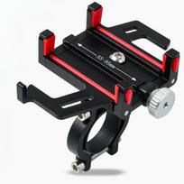 Phone Holder Motorcycles Electric Bicycle Smartphone CNC Aluminum Alloy Bracket Five Claws Mechanical Bike Phone Holder raudona