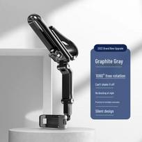Universal Multi-Functional Car Phone Holder with Sun Visor, Dashboard Mount, and Head-Up Display. gray