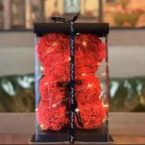 70cm Eternal Rose Flower Bear - Perfect Gift for Girlfriend, Best Friend, Valentine's, Qixi, and Birthday Celebrations red