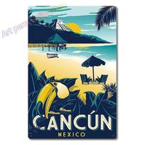 DORA Tin Sign Vintage Mexico Lady with Fruit Tin Sign Mexican Metal Metal Wall Plate for Man Cave Home Bar Garage or Restaurant x Inch 20x30cm（7.8x11.8inch）