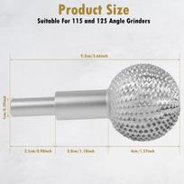 Angle Grinder Rotary File Carving Tools Grinding Head Spherical Sanding Wooden Trough Polishing Round Drilling Bits Ball Cutter sidabras