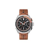 BULOVA Racing Series Watch Quartz Movement Leather Strap Black Dial Men's Watch Waterproof 98B427 juoda