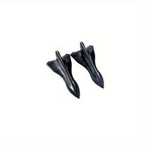 2 vnt. Universalus plastikinis spoileris-sparnas automobilio stogo modifikacijai style2 black