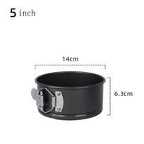 Round Cake Pan Removable Bottom Locking Mold Carbon Steel Nonstick Safe Mousse Honeycomb Baking Tool Set 5 inch