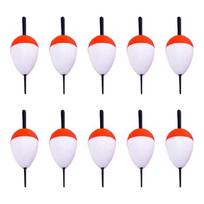 10Pcs Foam Fishing Float Bobber Sea Rock Fishing Striking Float Hard Foam Float Red And White Foam Sea Fishing Bobber