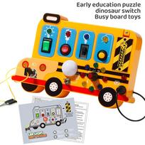 Montessori Užimta lenta Sensoriniai žaislai Įskaitant LED šviesos jungiklio valdymo plokštę Kelionės veiklos Vaikų žaidimai Idealiai tinka