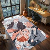 Spy × Family  Large Area Rug Carpet Non Slip Washable Floor Mat Gamer Room Bedroom Home Decor—kwq92 60x90cm