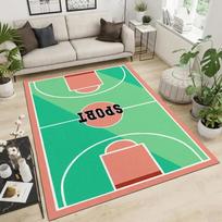 Basketball Court Area Rug, Court Sport Indoor Rugs, Non Slip Machine Washable Carpet for Living Room Bedroom Study Home Decor 40cm x 60cm