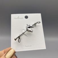 Metalinės Žirgų Plakimo Sagtys Moterims Vyrams Unisex Žirgo Galvos Plakimo Sagtys Sagtės Šventėms Laisvalaikiui Dovanos sidabras