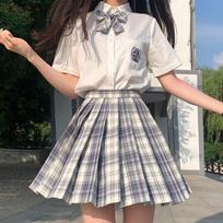 Moteriškas Kawaii Anime Mokyklinės Uniformos Rinkinys Vasarinis JK Trumpų Marškinių Švarkas su Sijonais Kostiumas XS
