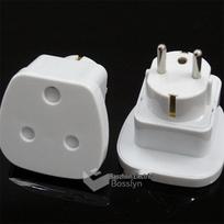 EU to South Africa Plug Adapter - German Standard Converter White HDSA-9