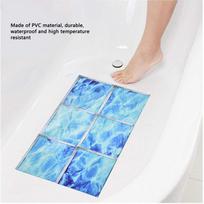2Set 3D Bathtub Sticker Waterproof Antislip Bath Tub Sticker Self Adhesive PVC Tile Decal for Swimming Pool