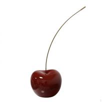 Cherry Ornament Glossy Sculpture Burgundy Tabletop Decorative Piece for Living