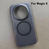 For Honor Magic 8 & 8 Pro Case Magsafe Luxury Slim Matte Black Translucent Frosted Lightweight Baby Skin Touch Phone Case Cover Pc + tpu gray