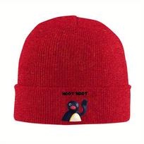 1pc Pingu Noot Noot Beanie Hats Casual Caps Unisex Women Outdoor Knit Hat Autumn Graphic Head Wrap Beanie Hat