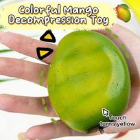 1Pc Color Changing Mango Squishy Toy, Slow Rebound Stress Relief Pinching Toy for Kids & Adults šviesiai pilka spalva