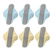 6Pcs Reusable Washable Menstrual Pads Leak-Proof Waterproof Breathable Graphene Cloth Incontinence Pads Elderly Sanitary Pads