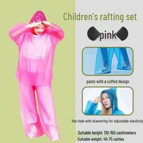 Unisex Kids' Disposable PE Rain Suit with Foot Covers