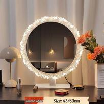 Saulėgrąžos LED stalo veidrodėlis makiažui su išmaniosiomis funkcijomis Hanging Small 43*43cm [No Base] black
