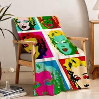 W-WarholS-ES A-AndyS-ES Art Blanket Throw Super Cosy Plush Living Room Sofa Couch Childish Birthday Gifts 75X95CM