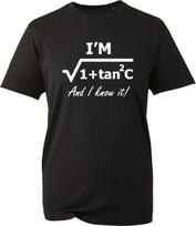 Funny Math T Shirt Unisex Black Cotton Calculus Formula Science Geek Novelty Top L black