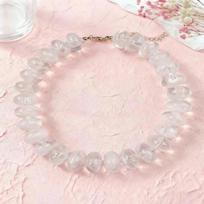 1Pcs Bohemian Colorful Resin Bead Necklace Chunky Dopamine Handmade Jewelry for Women Ideal for Summer Camping and Picnics A1 beige