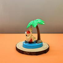 Solar Ornaments Bobblehead Doll Swing Monkey Gift Kids Creative Interior Car Supplies Blue-A2