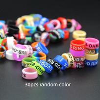 Fishing Rod Handle Protective Case Lure Silica Gel Rod Clip O-Shaped Ring Protector Anti-Slip Ring Tackle Racquet Handle 30pcs