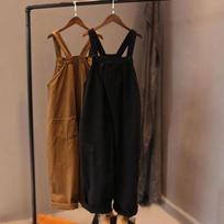 Hong Kong Style Retro Plus Size Overalls Overalls Female Students Loose Spring and Summer One-piece Wide-leg Pants Trend XXL juoda