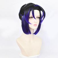 Kochou Shinobu Cosplay Wig 35cm Black Purple Gradient Lovely Ponytail Hair Wig Heat Resistant Synthetic Wigs Halloween PURPLE-