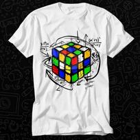 Rubiks Cube Solution Art Puzzle Algorithm Retro Tee Best Seller T Shirt 109 3XL white