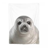 Adorable Baby Seal Blankets Flannel Sofa Throw Blanket Super Soft for Home Bedroom Office Throws Bedspread Quilt 30x40in