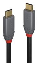 Lindy 5m USB 3.2 Type C to C Cable,  10Gbps, 100W PD, Anthra Line