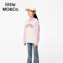 little MO&Co. Kids' Long Sleeve Hooded Sweatshirt 130