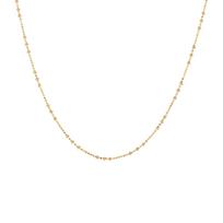 Japanese Exquisite S925 Sterling Silver Star Choker Necklace, 18K Gold-Plated, Super Shiny Faceted Bead Chain S925 Silver