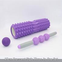 Textured Foam Roller & Fascia Massage Set purple