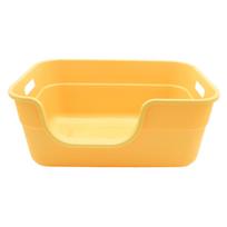 Extra Large Semi-Enclosed Odor-Control Cat Litter Box with Anti-Splash Design One Size gray