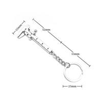 Mini metalinė liniuotė, vernjerinis slankmatis, raktų pakabukas, nešiojamas 0-4 cm, raktų žiedas, matavimo įrankis, krepšys, pakabinamas automobilio aksesuaras, juvelyrinis slankmatis sidabras